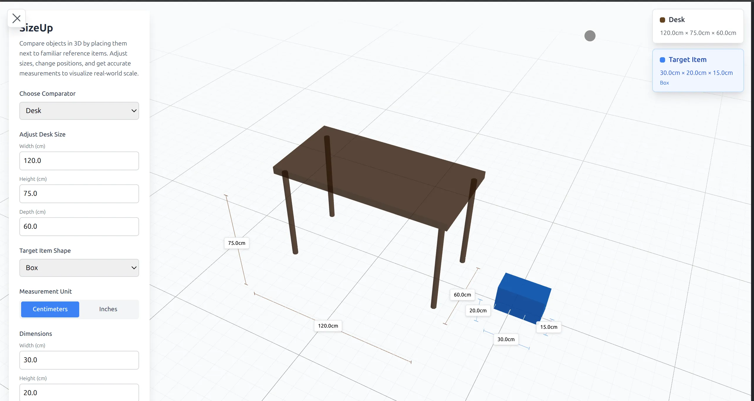 SizeUp screenshot