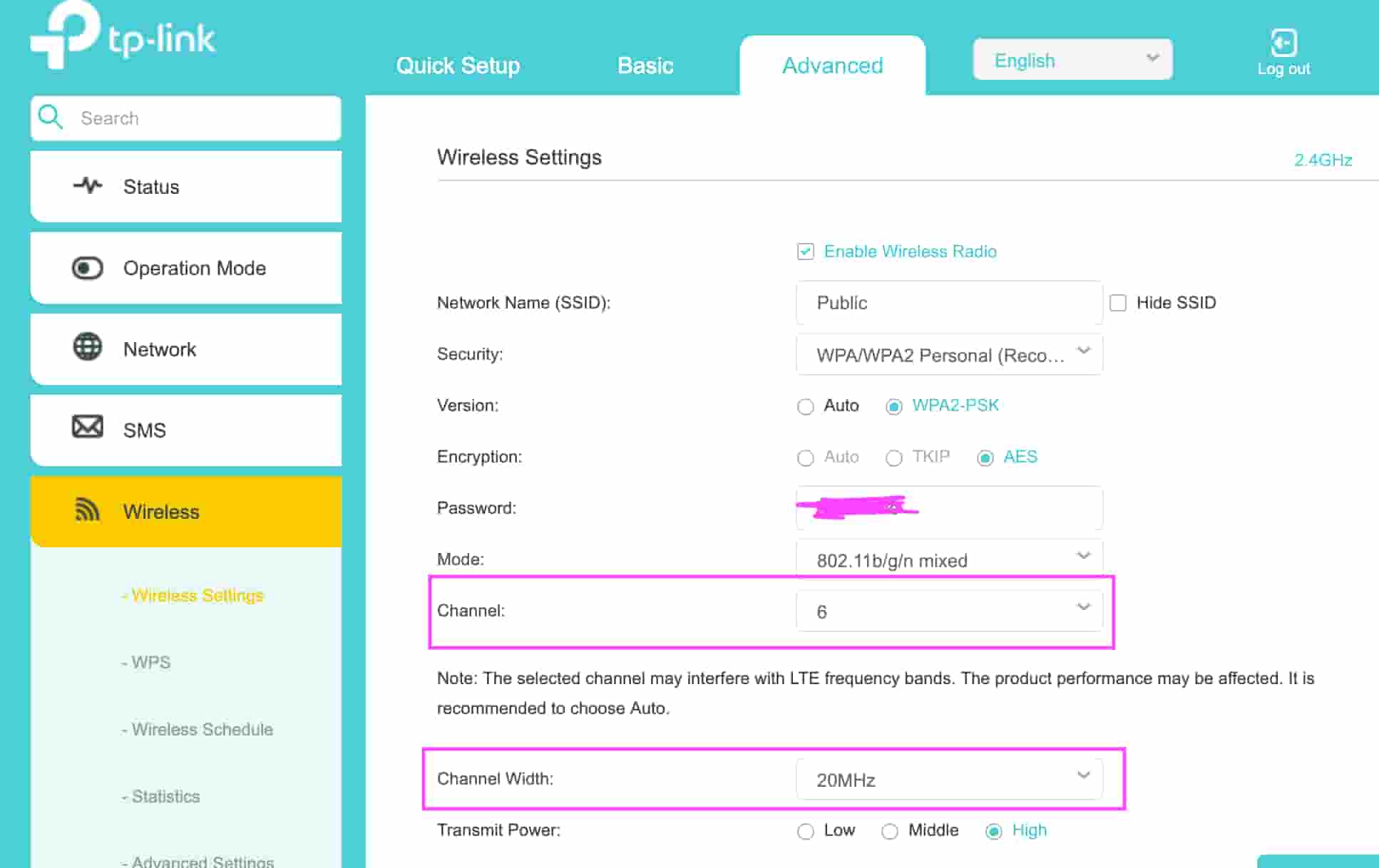 Manual Channel Selection